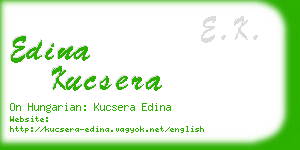 edina kucsera business card